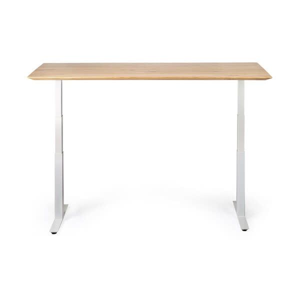 Bok adjustable desk - white base - rectangular - US, 45.5/68.5 x 27 x 24.5/50.5