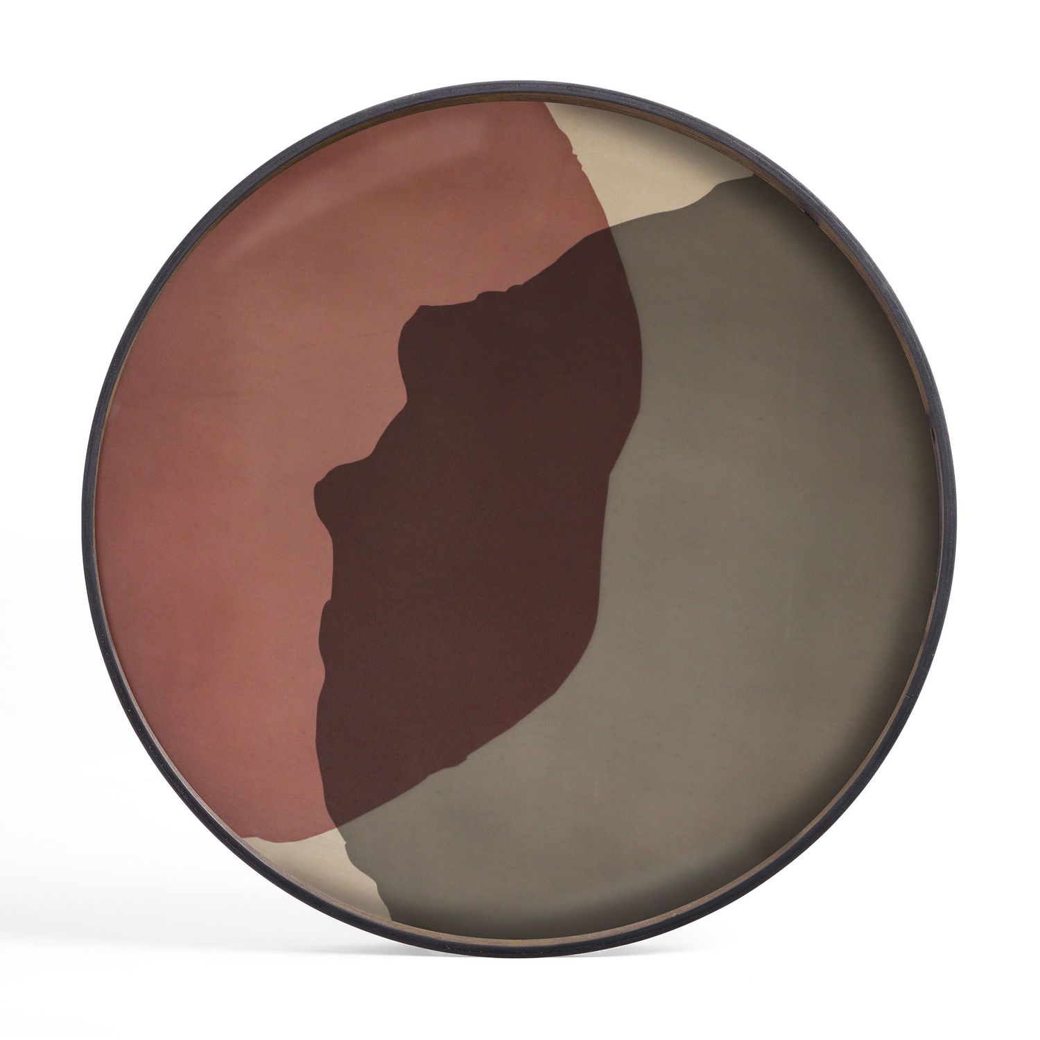 Combined Dots tray - glass - Pinot - round - XL, 36 x 36 x 1.5
