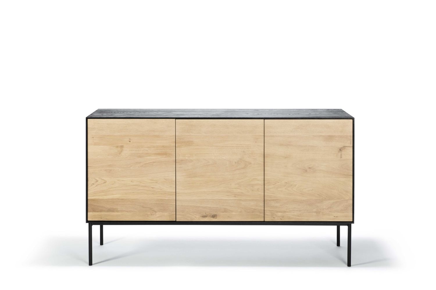 Blackbird sideboard - varnished oak - 3 doors, 59 x 17.5 x 33.5
