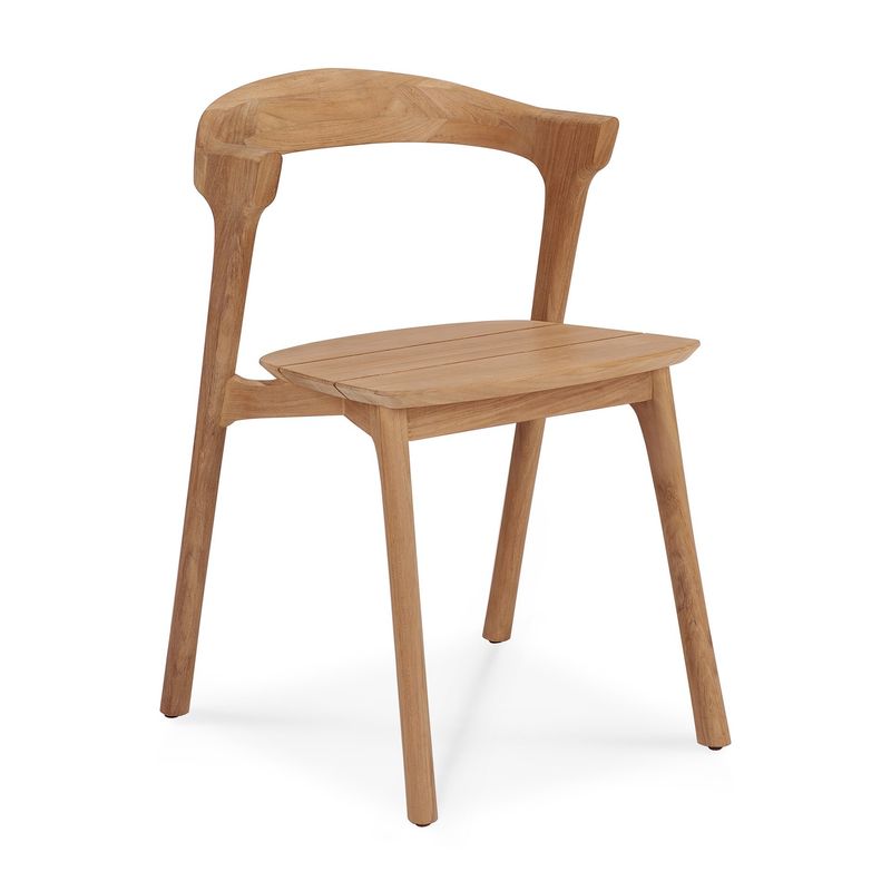 Bok outdoor dining chair - teak, 19.5 x 21.5 x 30