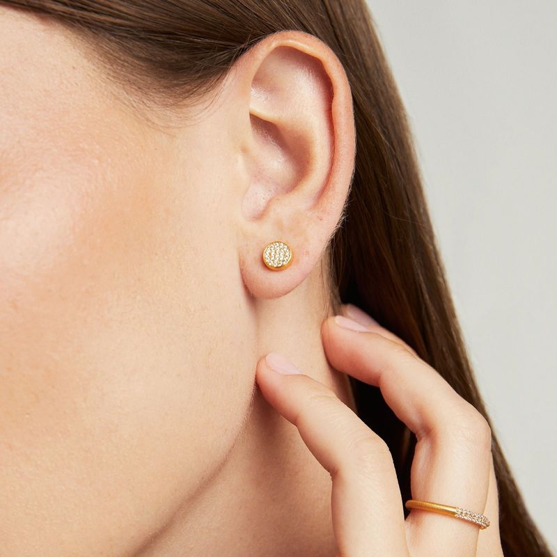 Petite Pave Knockout Studs