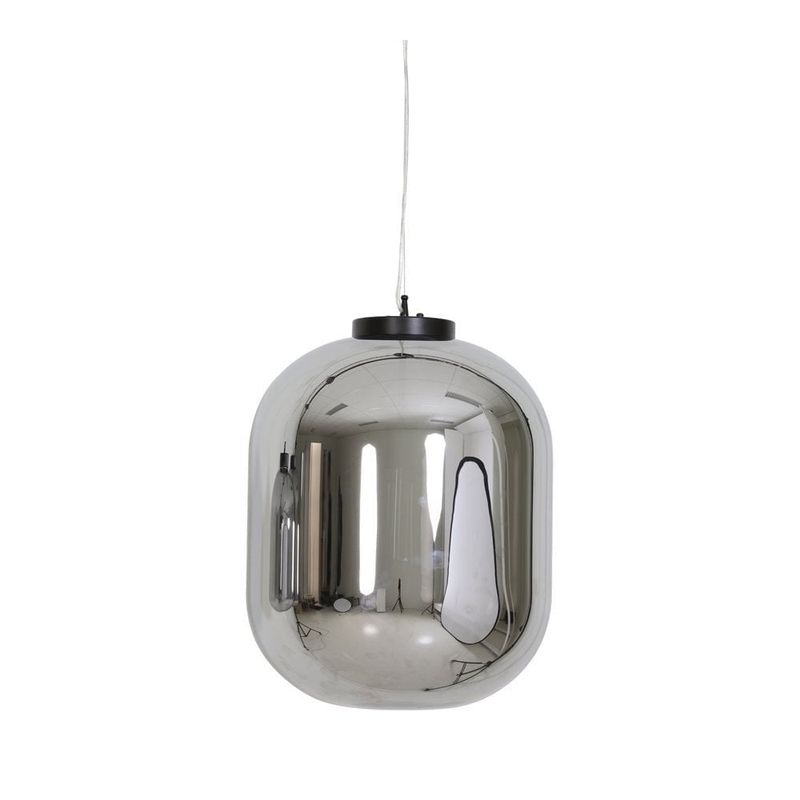 Julia Pendant Reflective Gray Glass, Large