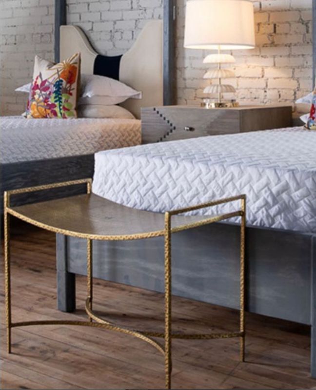 Hazel Bench, Gilded Antique