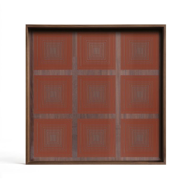 Squares tray - glass - Pumpkin - square - S, 15 x 15 x 1.5