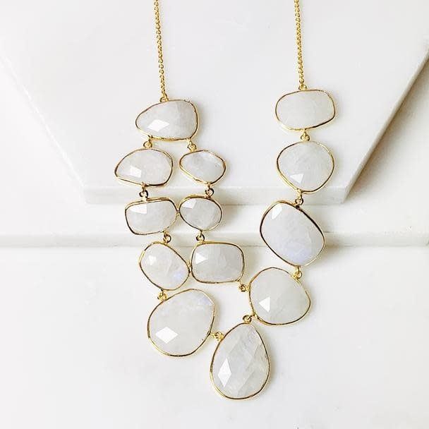 Moonstone Statement Necklace