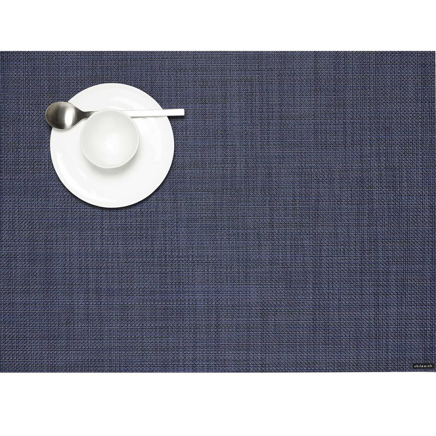 Mini Basketweave Rectangular Placemat     , Indigo