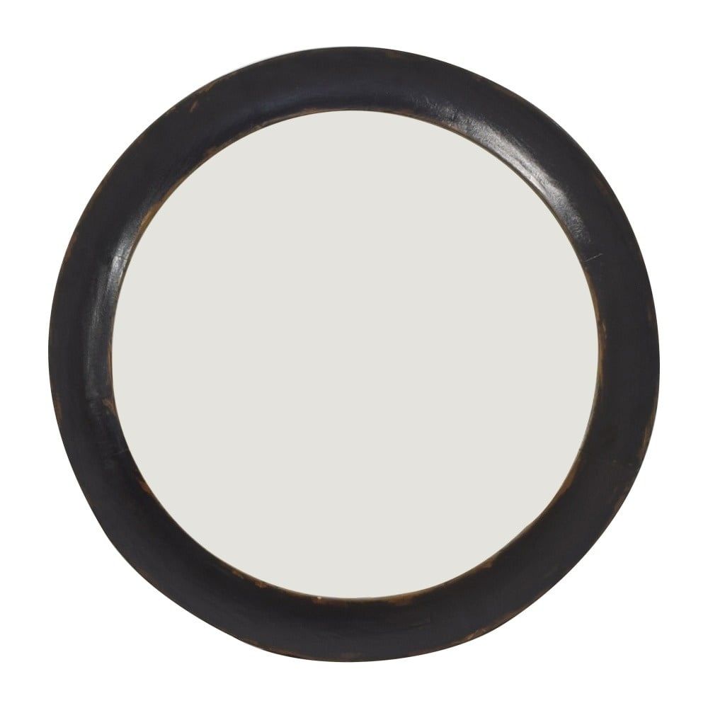 Large Sutton Mirror, Hand Rubbed Black