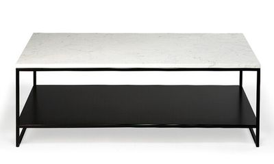 Stone coffee table - marble - White Carrara - rectangular, 47 x 27.5 x 15