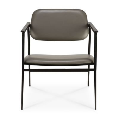DC lounge chair - olive green leather