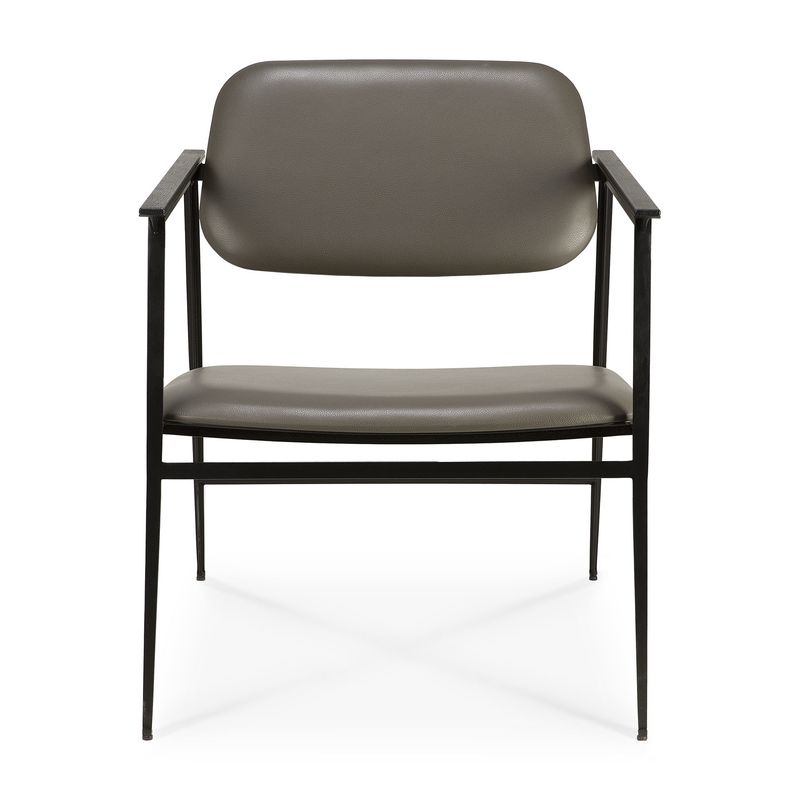 DC lounge chair - olive green leather
