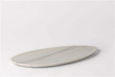 SM Stone Asymmetrical Platter - White Grey