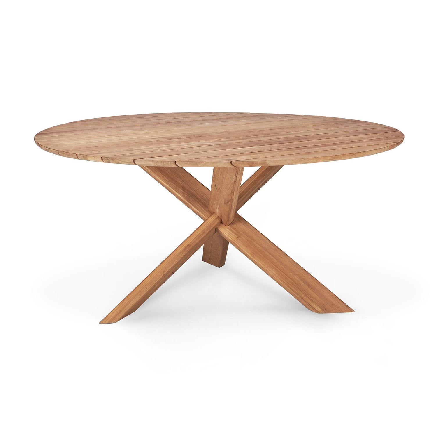 Circle outdoor dining table - teak - round, 53.5 x 53.5 x 30