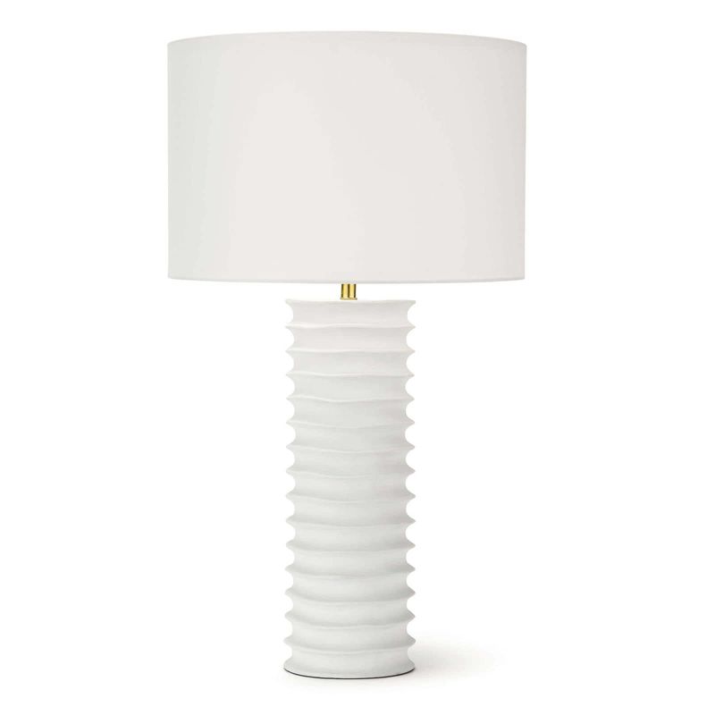 Nabu Metal Column Table Lamp (White)
