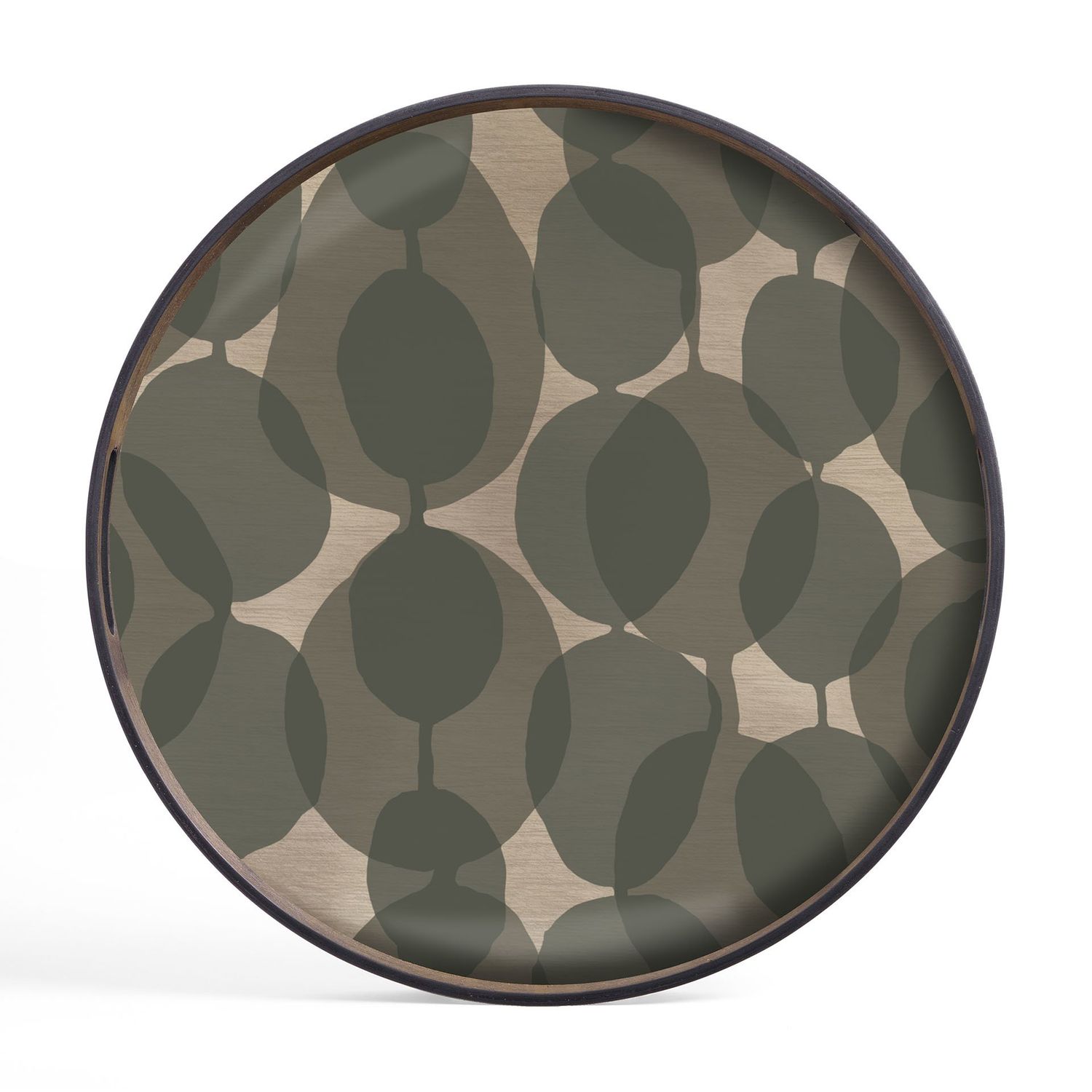 Connected Dots tray - glass - round - S, 19 x 19 x 1.5