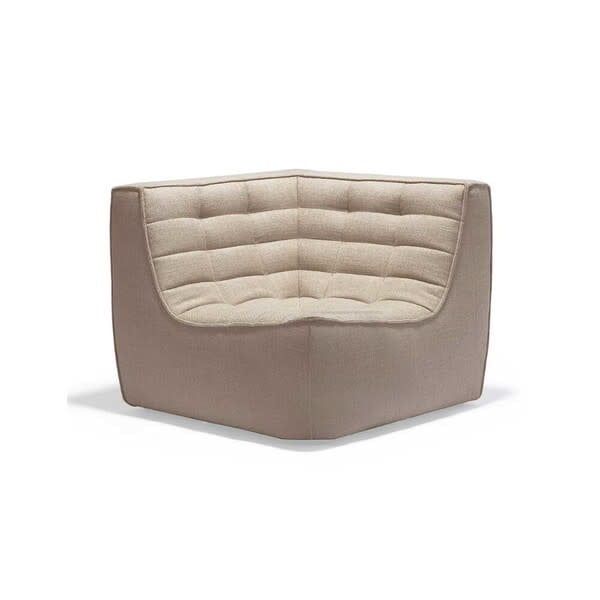 N701 modular sofa - Beige fabric - 90° square corner, 36 x 36 x 30