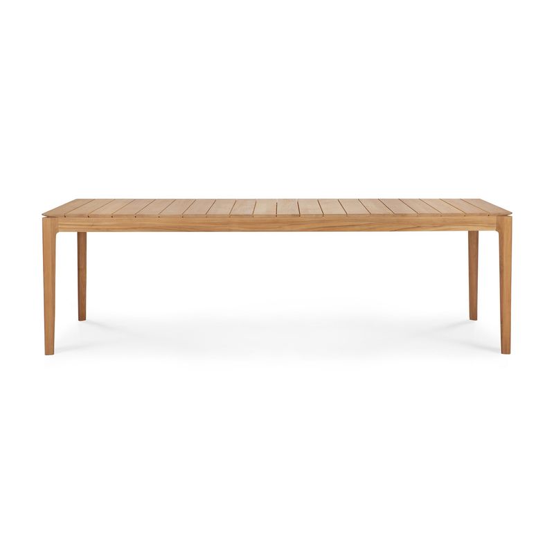 Bok outdoor dining table - teak - rectangular, 98.5 x 39.5 x 30