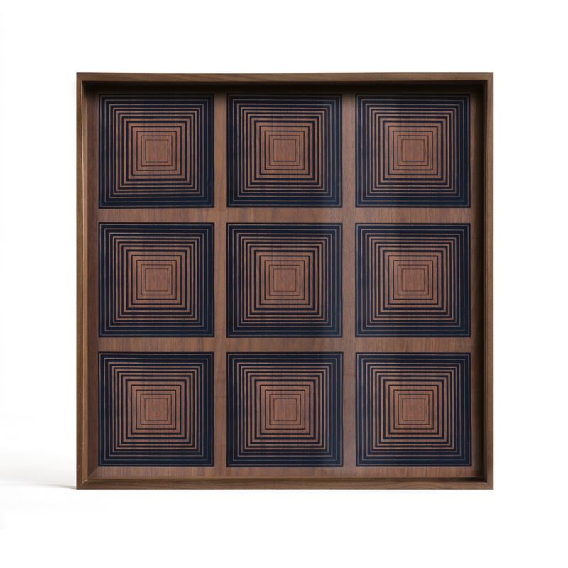 Squares tray - glass - Ink - square - L, 20 x 20 x 1.5