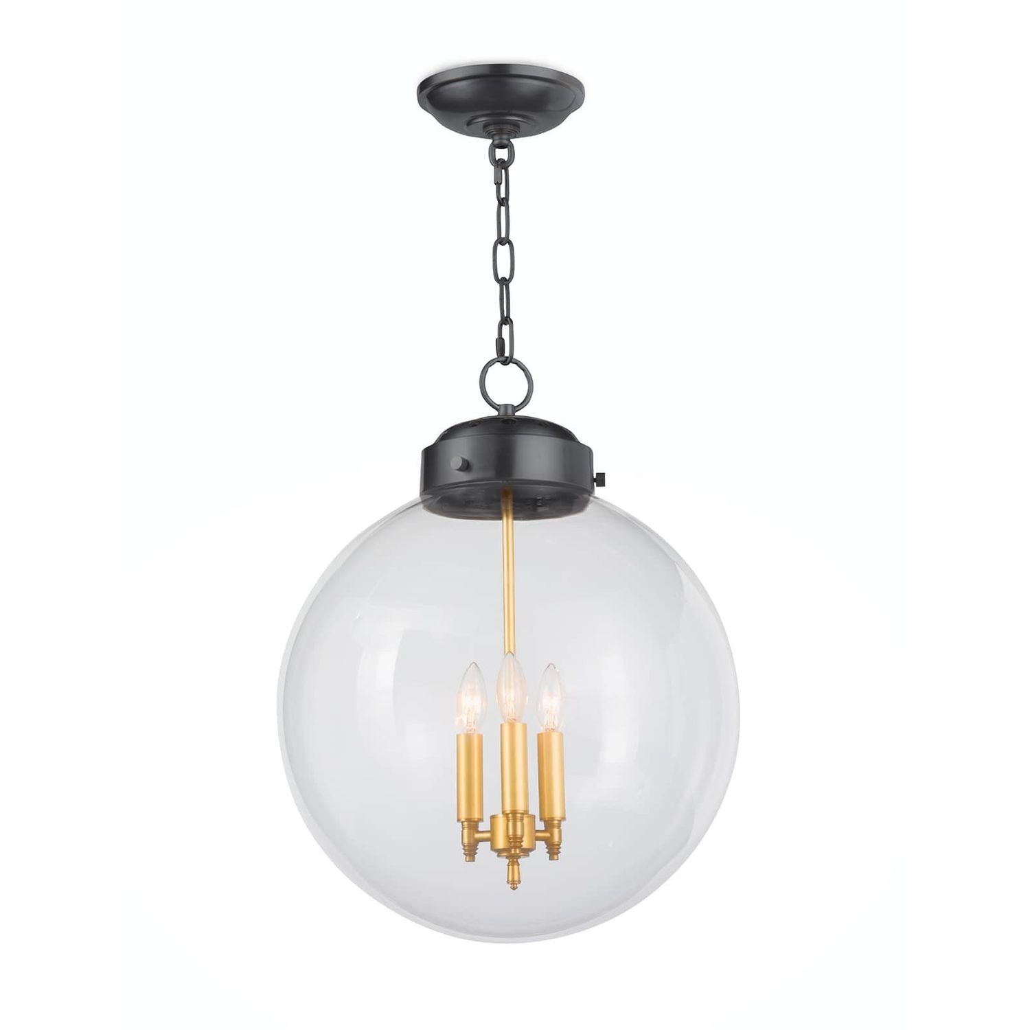 Globe Pendant (Oil Rubbed Bronze and Natural Brass)