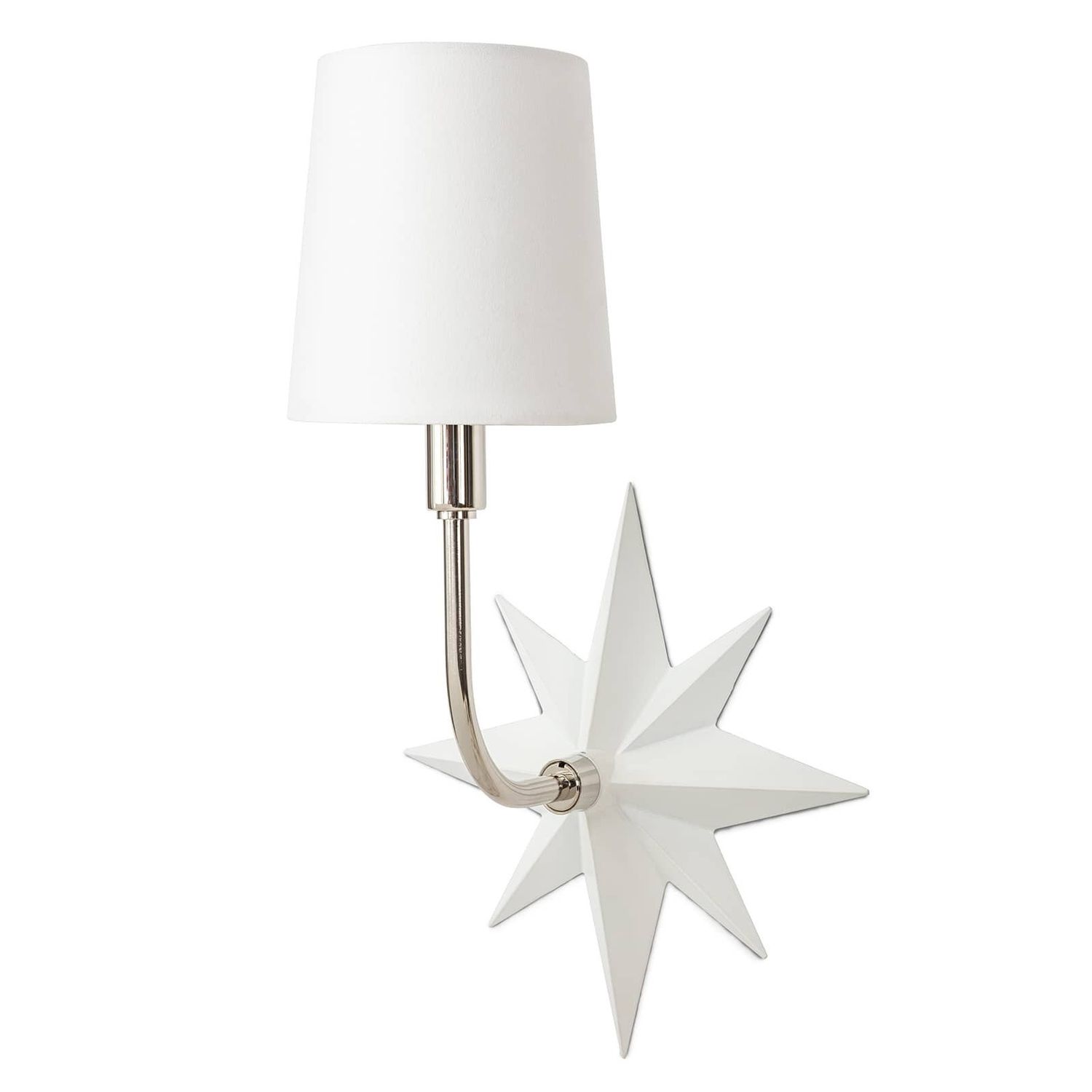 Etoile Sconce (Polished Nickel and White)