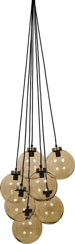 ALVIDA 7L E12 Pendant Brown Glass+ORB, 8x9in