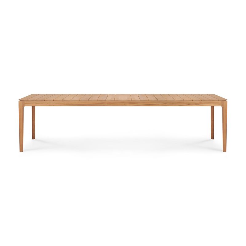 Bok outdoor dining table - teak - rectangular, 118 x 43.5 x 30