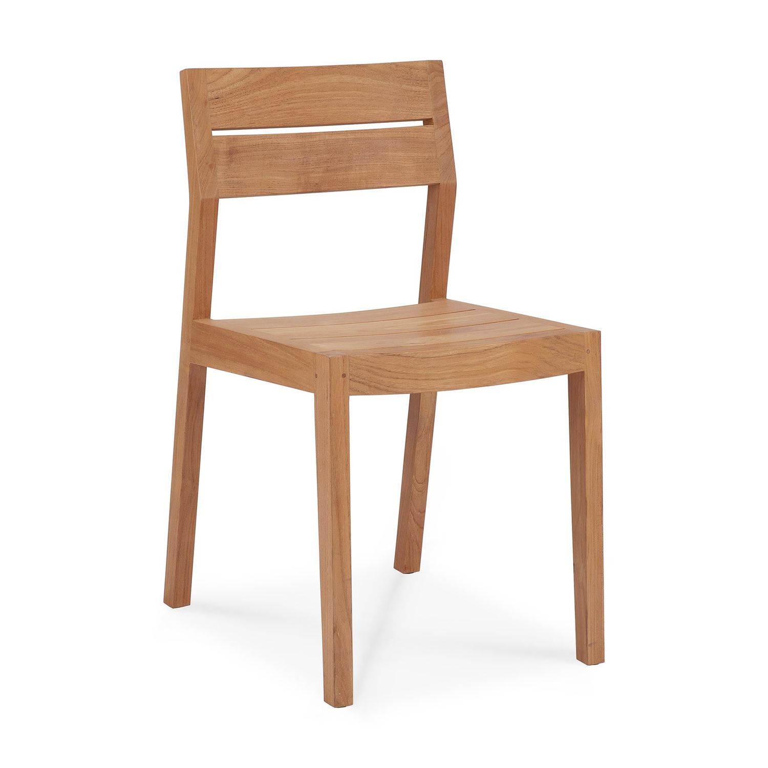 EX1 outdoor dining chair - teak, 17 x 22 x 32.5