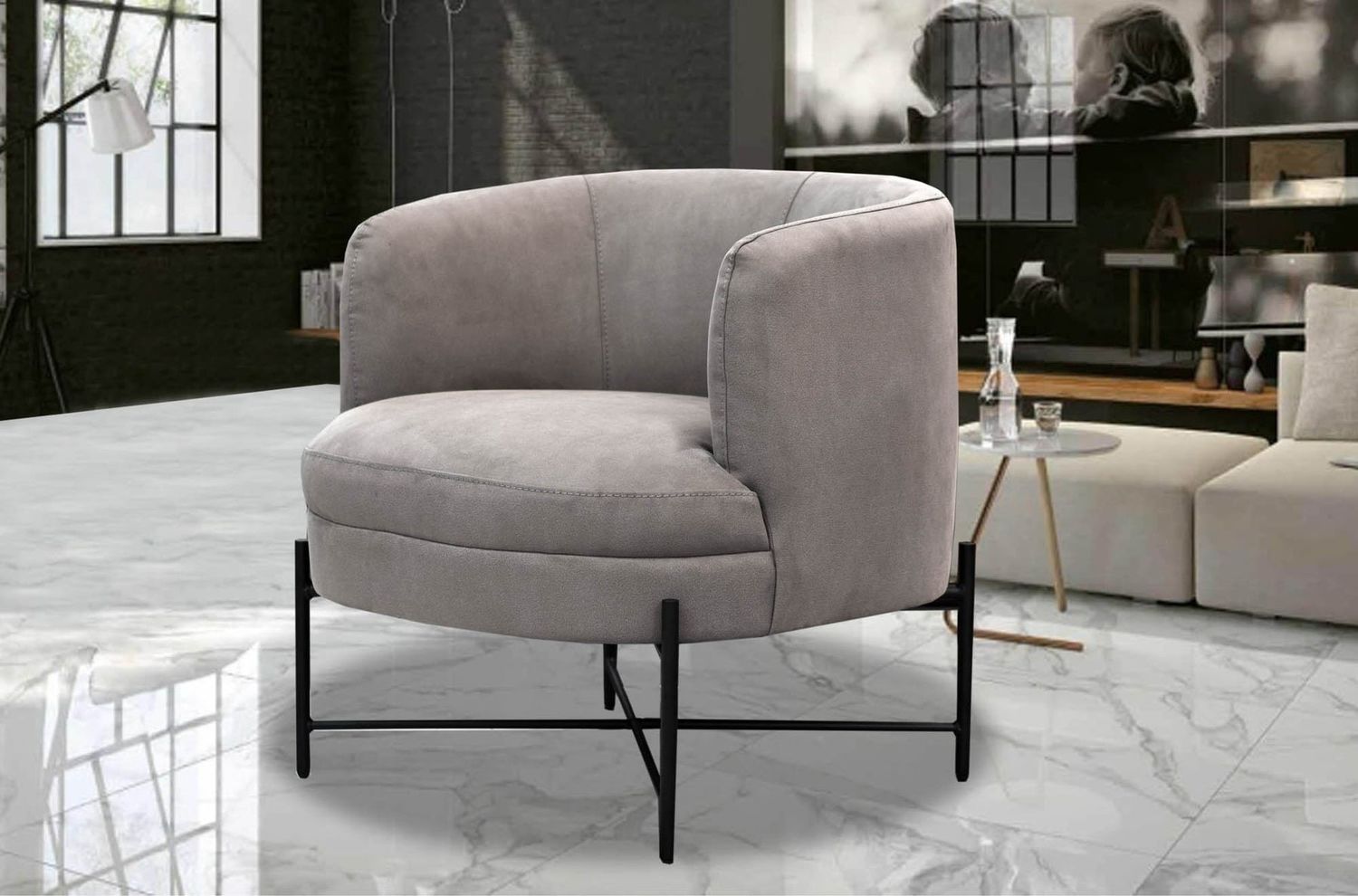 Cami Club Chair - Marbled Grey