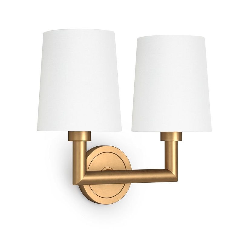 Legend Sconce Double (Natural Brass)