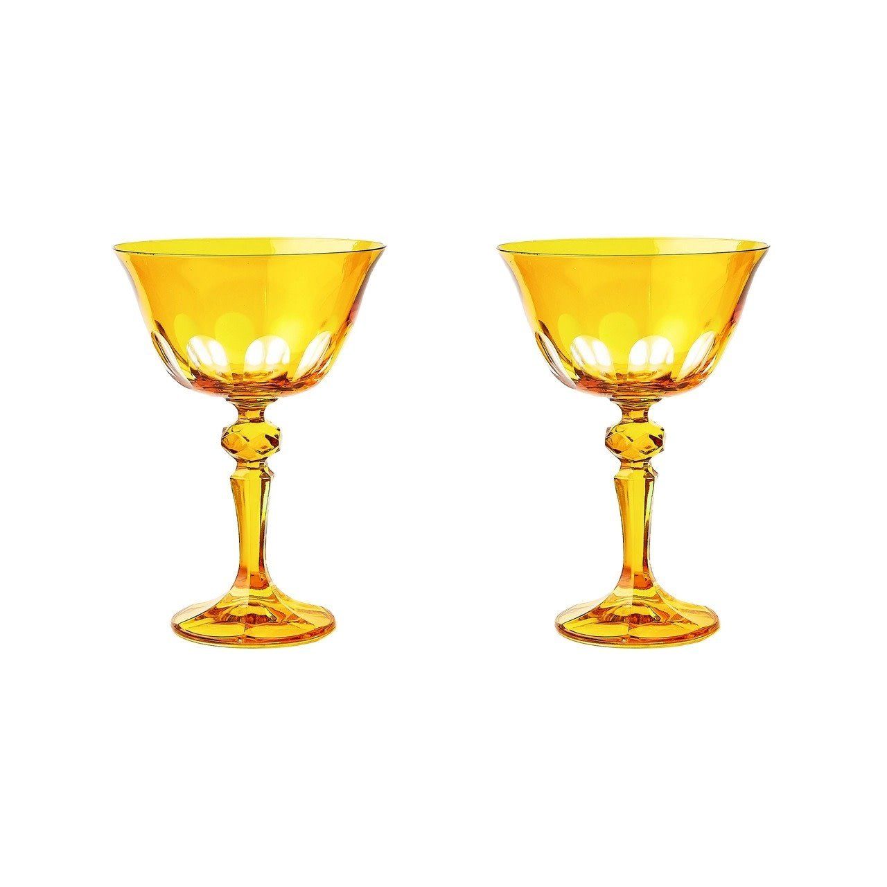 Rialto Glass Coupe Set of 2, Ginger