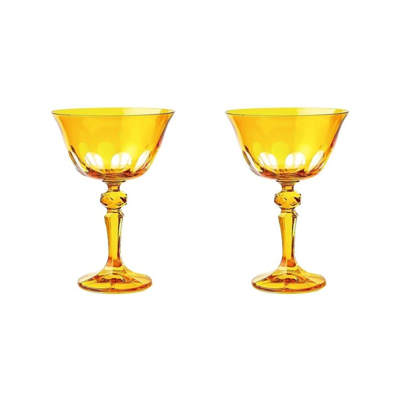 Rialto Glass Coupe Set of 2, Ginger