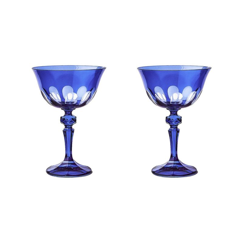 Rialto Glass Coupe Set of 2, Moon Glow