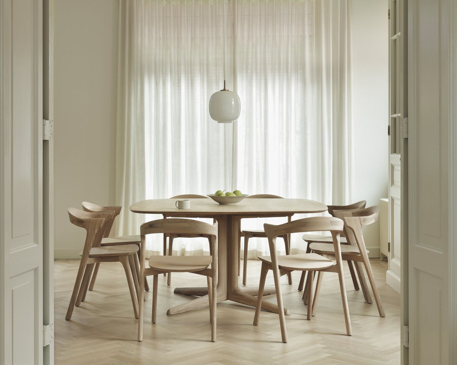 Corto dining table - oak - square, 59 x 59 x 30