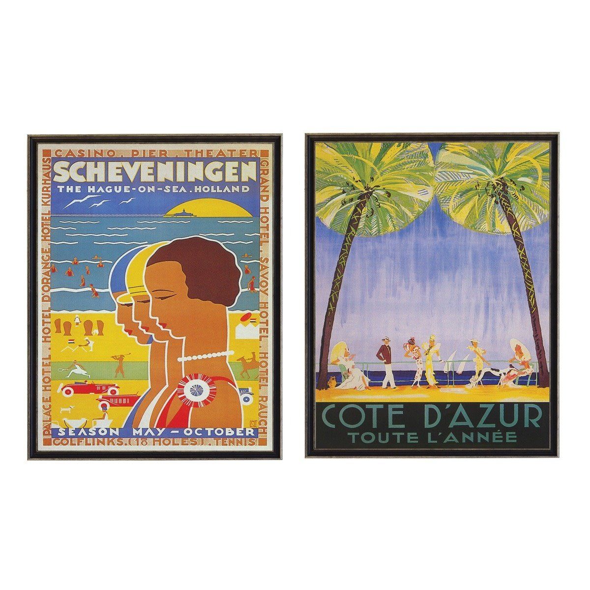 Vintage Travel Prints Set of Two, The Hague