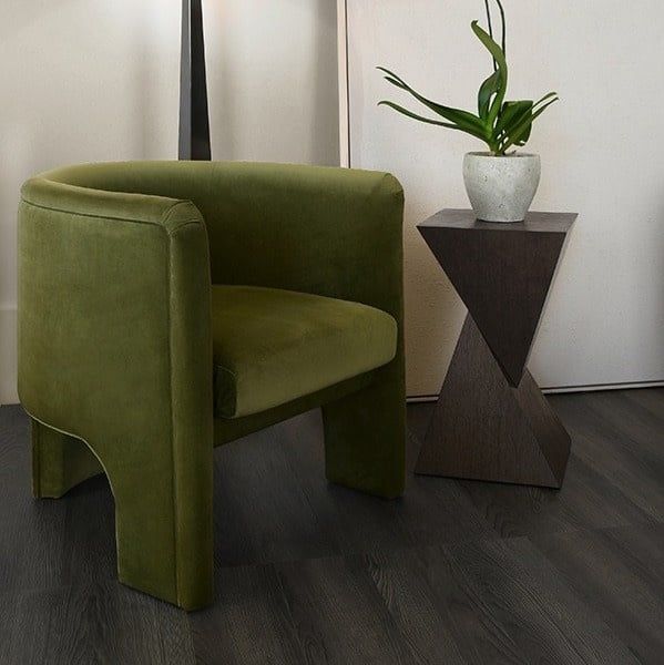 Lansky Chair, Olive Velvet