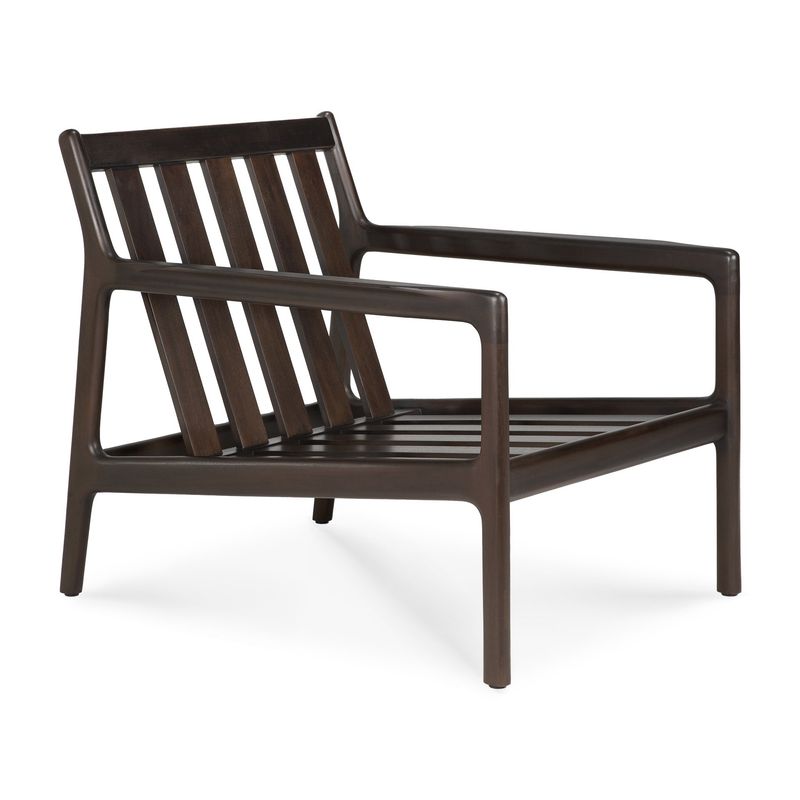 Jack lounge chair frame - varnished mahogany - dark brown, 27 x 34.5 x 29