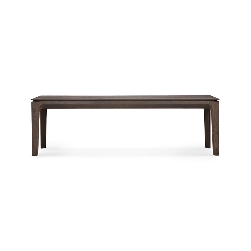 Bok bench - varnished oak - brown, 65.5 x 14 x 18