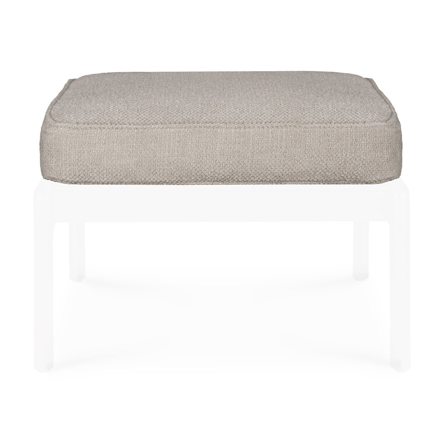 Jack footstool cushion - Ivory fabric, 21 x 18.5 x 4