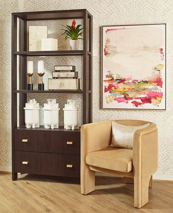 Davie Etagere, Espresso Oak
