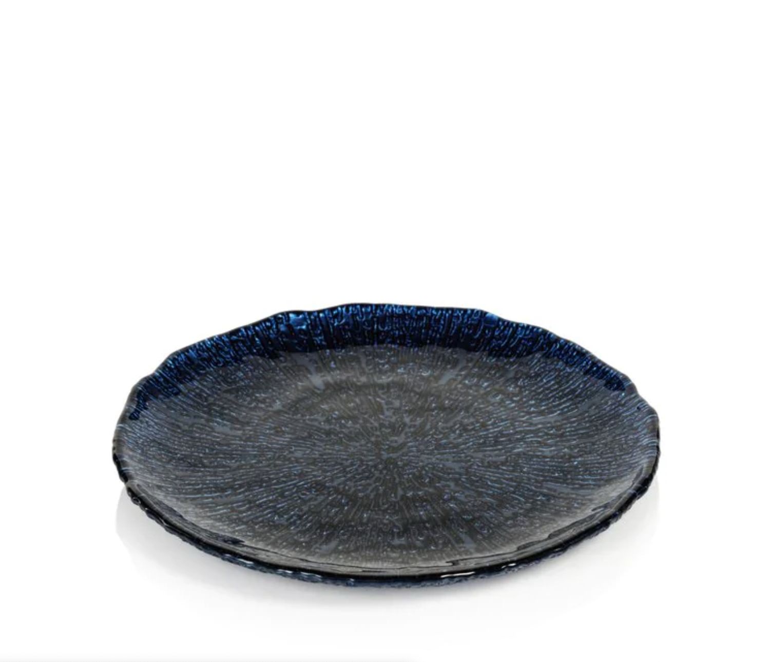 Kauai Cobalt Blue Glass Plate, 8.5 in