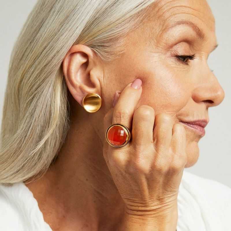 Signet Ring, Orange Onyx and Gold