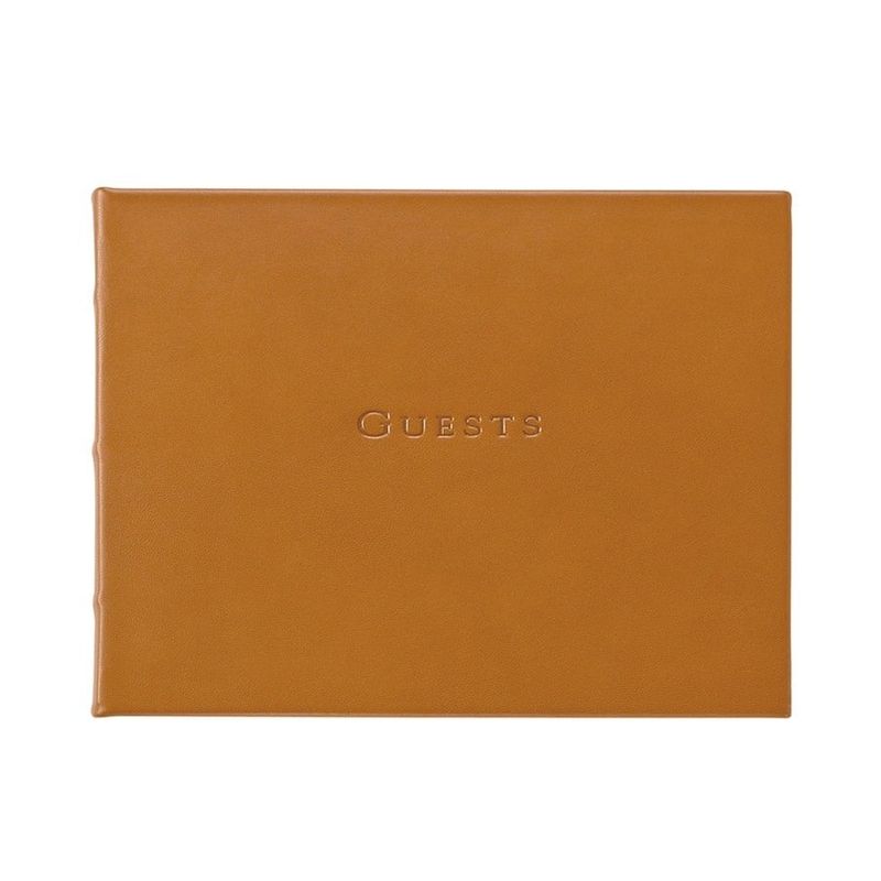 Guest Book, British Tan Leather