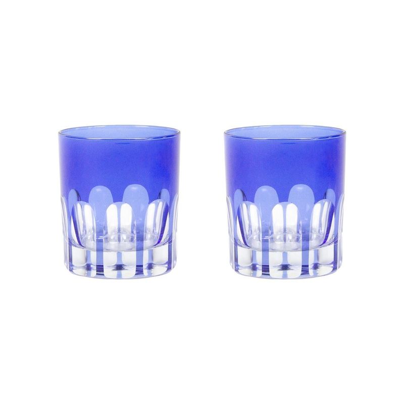 Rialto Glass Old Fashioned Set of 2, Moon Glow