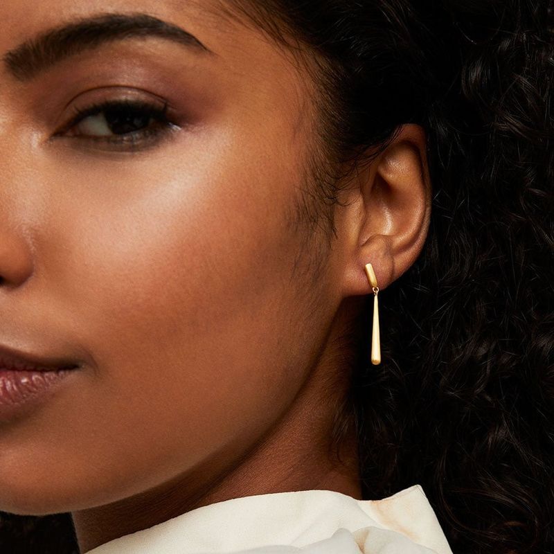 Mini Reign Earrings, Gold
