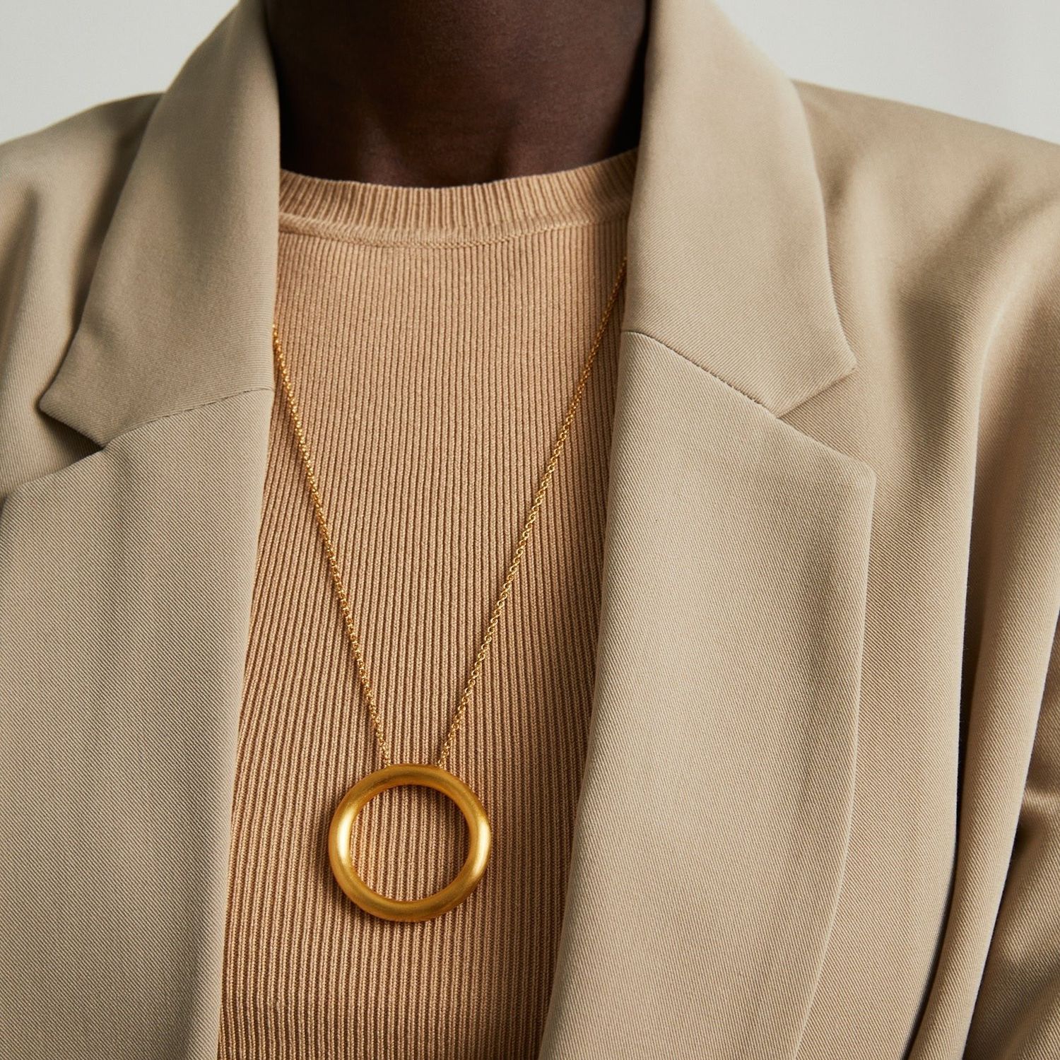 Dune Pendant, Gold