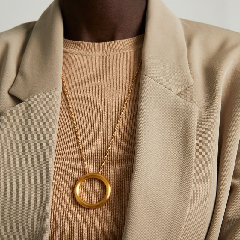 Dune Pendant, Gold