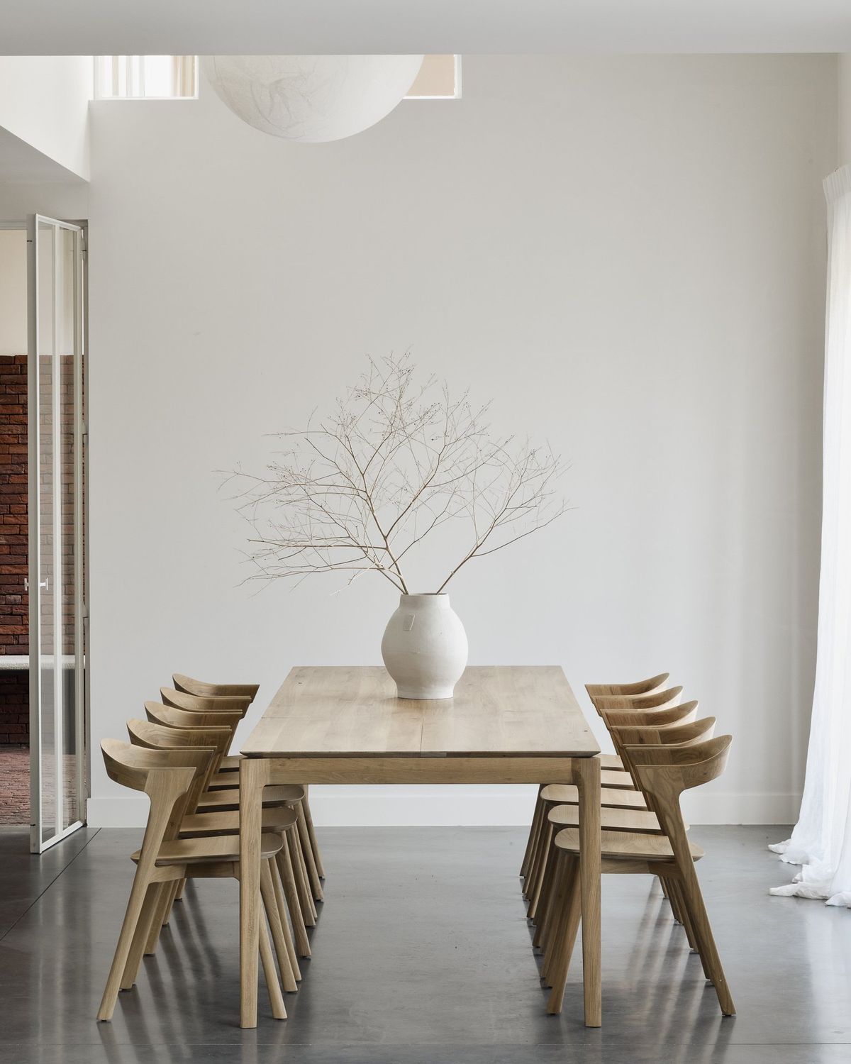 Bok extendable dining table - oak - rectangular, 78.5/118 x 39.5 x 30
