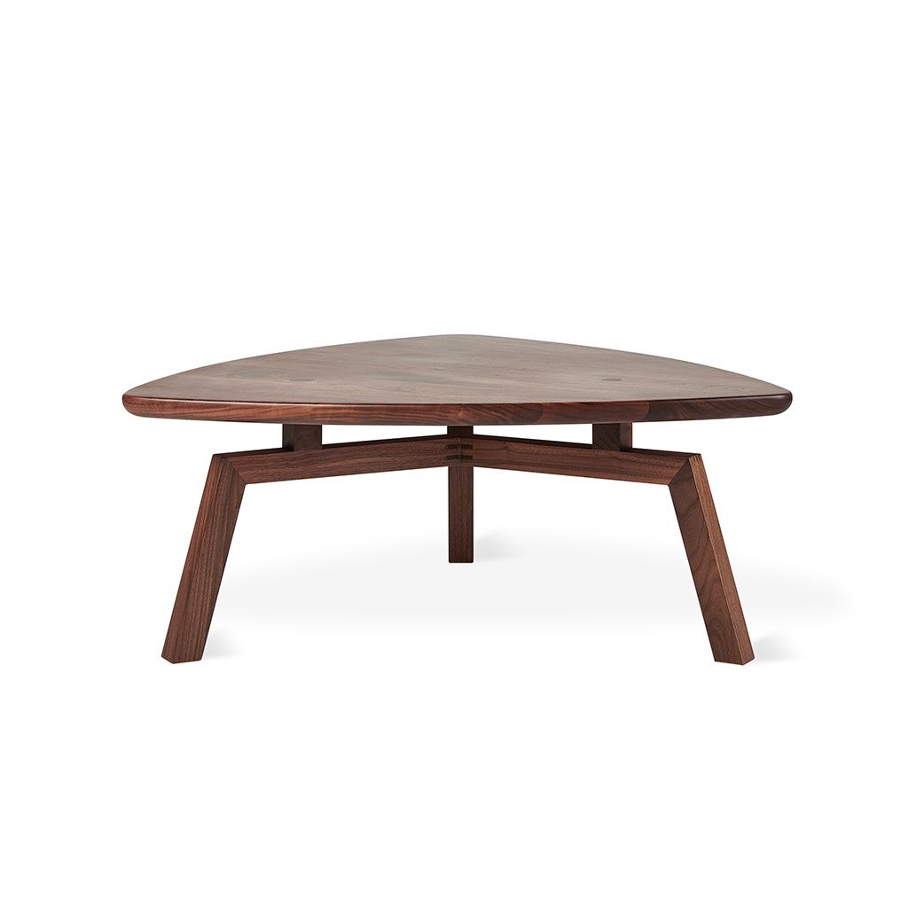 Solana Triangular Coffee Table, Color: Walnut