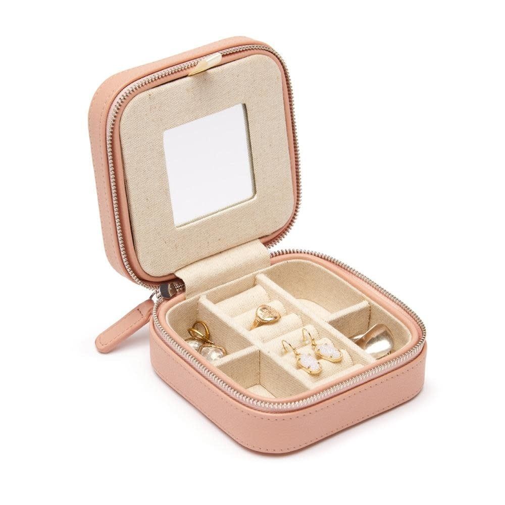 Luna Small Travel Jewelry Case, Color: Blush