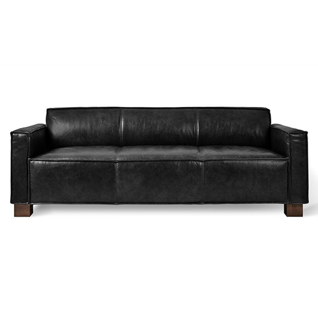 Cabot Sofa, Color: Saddle Black Leather