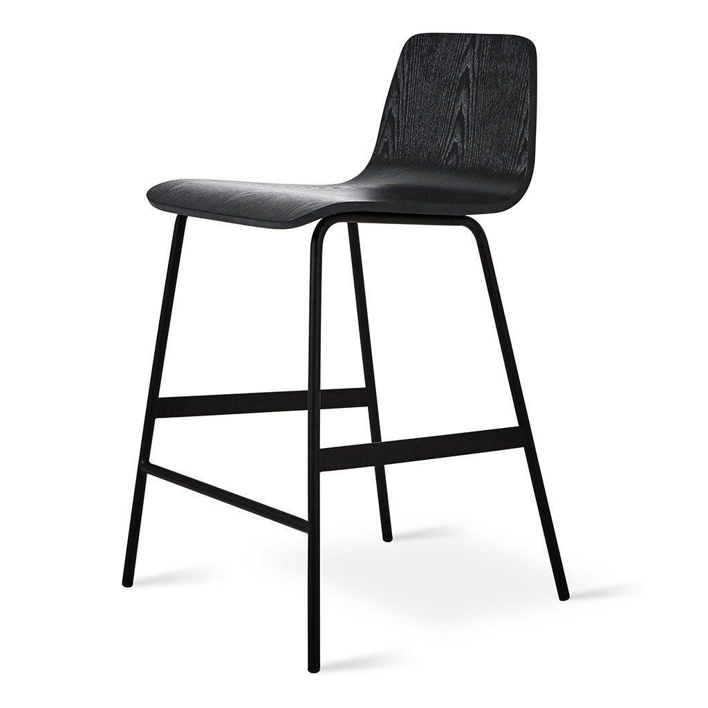 Lecture Counter Stool, Color: Black Ash and Black